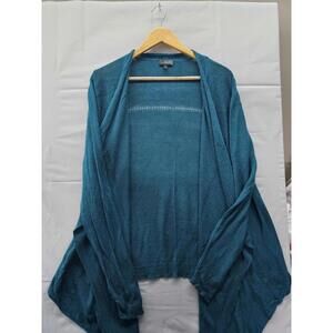 The Limited Open Teal Knit Cardigan Lightweight Draped Sweater Women’s Large